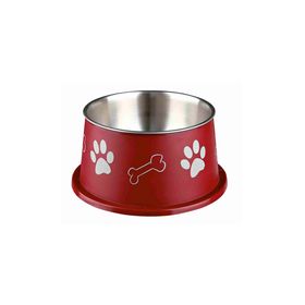Trixie-Long-Ear-Bowl-in-Stainless-Steel-and-Plastic-Vermelho