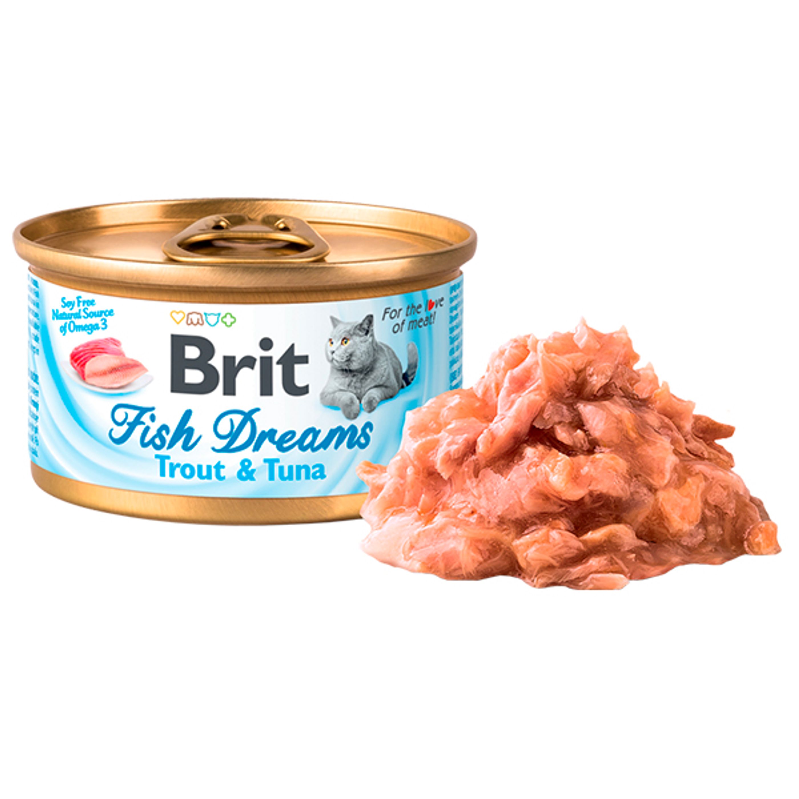 Brit Fish Dreams Cat Trout & Tuna Wet Lata